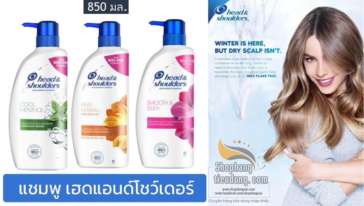 Dầu gội Head & shoulders Thái Lan 850ml - Shop hàng tiêu dùng